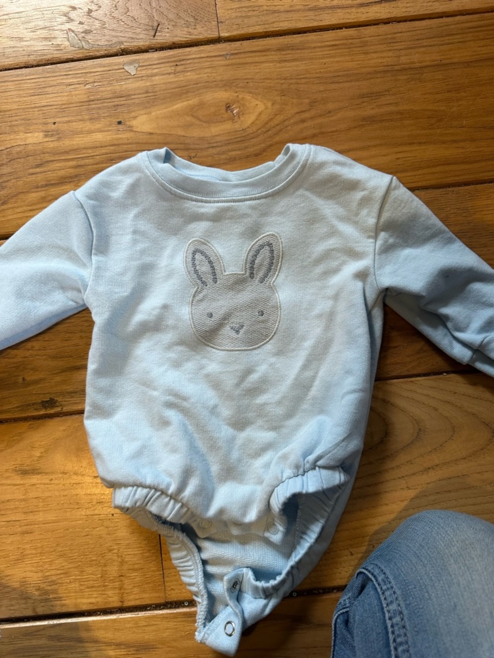 Carter's Light Blue Bunny One-Piece Bodysuit